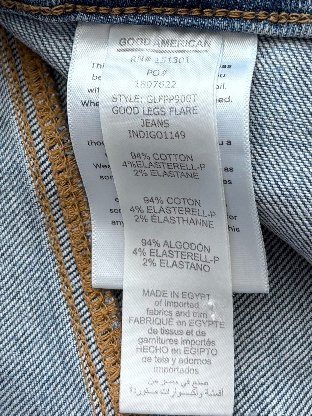 Good American Good Legs Flare Mid Rise Jeans Size 12/31 - Picture 8 of 11